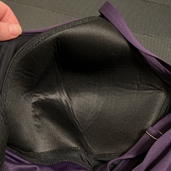 Woman’s One Piece Slenderizing Lands’ End Swimsuit Size 26W In Eggplant - Picture 7 of 12